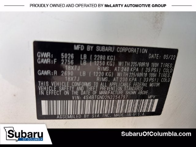 2022 Subaru Outback Limited XT