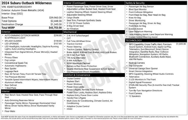 2024 Subaru Outback Wilderness