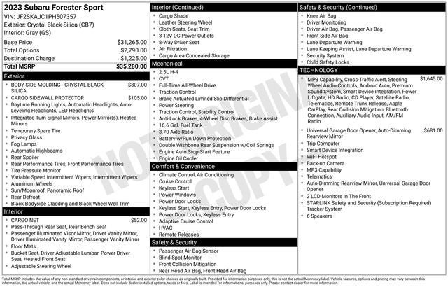2023 Subaru Forester Sport
