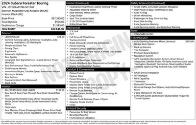 2024 Subaru Forester Touring