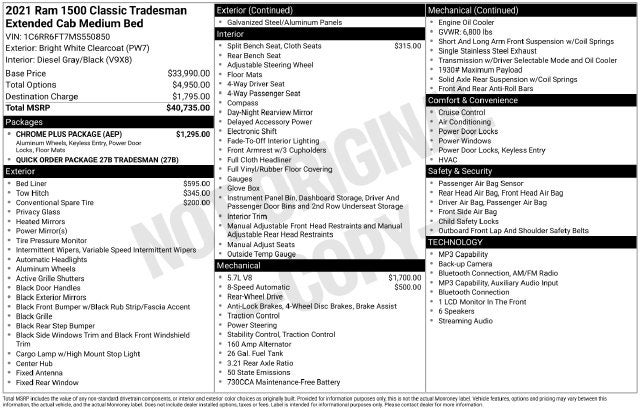 2021 RAM 1500 Classic Tradesman