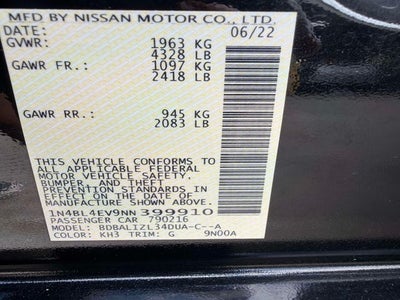 2022 Nissan Altima 2.5 SL