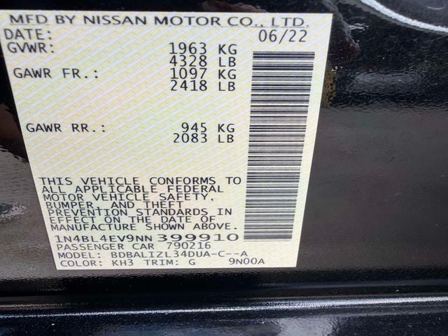2022 Nissan Altima 2.5 SL