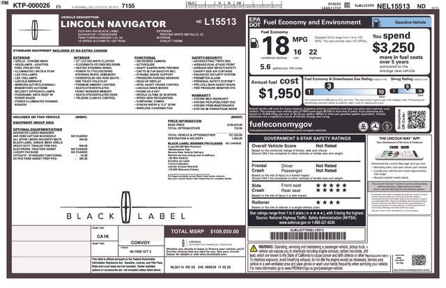 2022 Lincoln Navigator Black Label