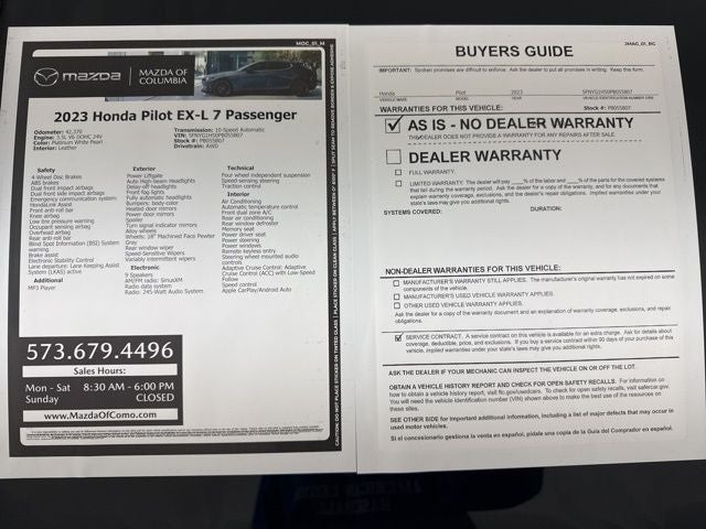 2023 Honda Pilot EX-L 7 Passenger