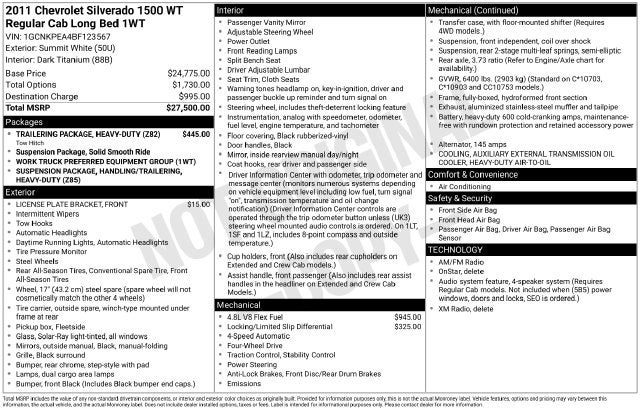 2011 Chevrolet Silverado 1500 Work Truck