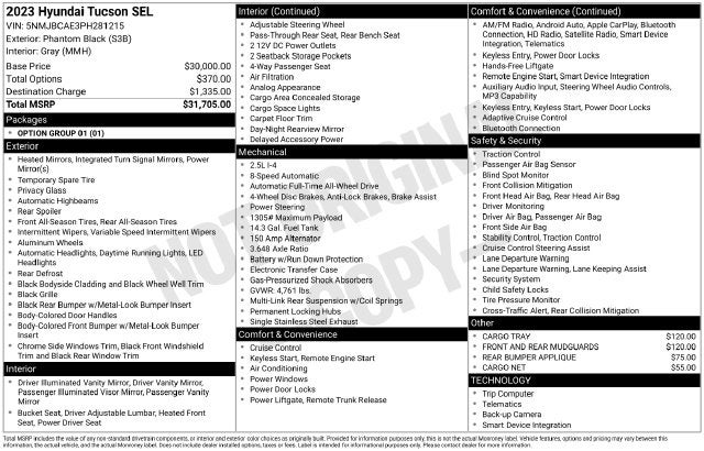 2023 Hyundai Tucson SEL