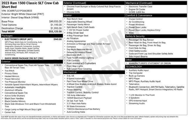 2023 RAM 1500 Classic SLT