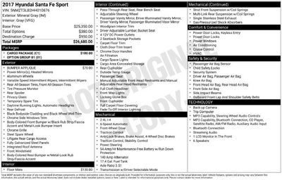 2017 Hyundai Santa Fe Sport 2.4 Base
