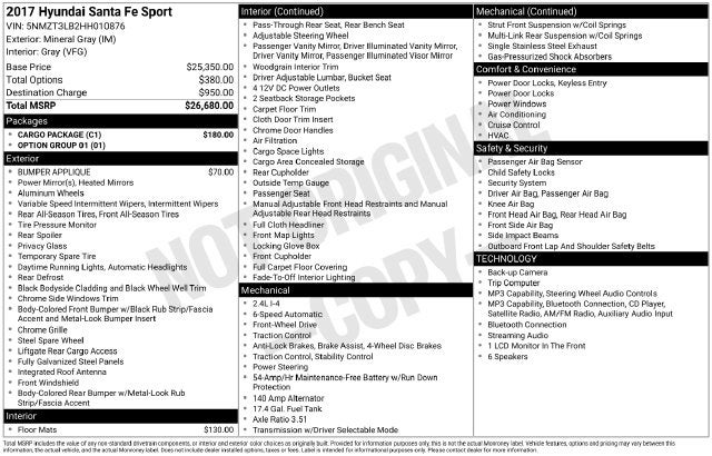 2017 Hyundai Santa Fe Sport 2.4 Base