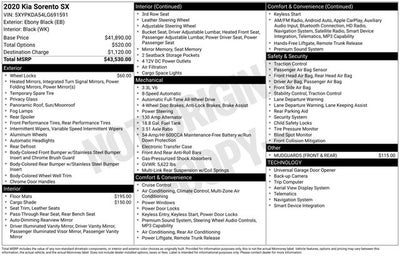 2020 Kia Sorento SX