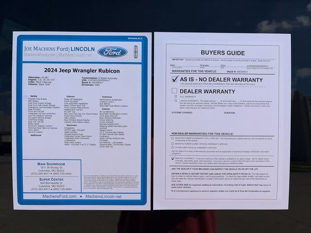 2024 Jeep Wrangler Rubicon 4 Door 4x4