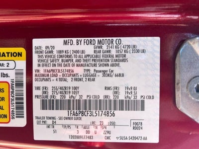 2020 Ford Mustang GT Premium Fastback