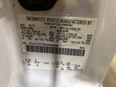 2012 Ford Super Duty F-550 DRW 4WD Reg Cab 141" WB 60" CA XL