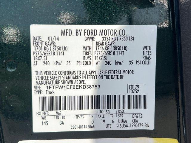 2014 Ford F-150 4WD SuperCrew 5-1/2 Ft Box XLT
