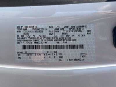 2024 Ford Super Duty F-350 SRW XL 4WD Reg Cab 8' Box