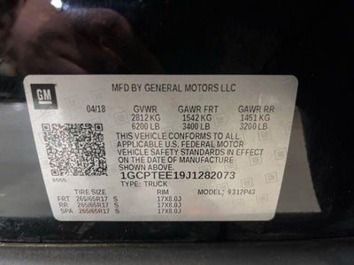 2018 Chevrolet Colorado Crew Cab Short Box 4-Wheel Drive ZR2