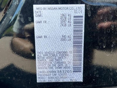 2024 Nissan Altima 2.5 SV Sedan