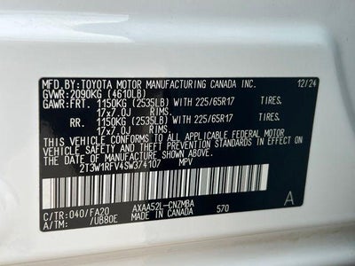 2025 Toyota RAV4 XLE FWD (GS)