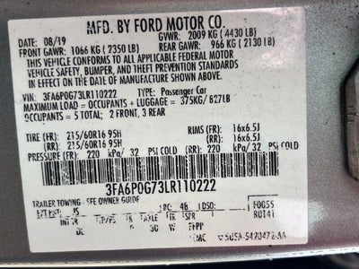 2020 Ford Fusion S FWD