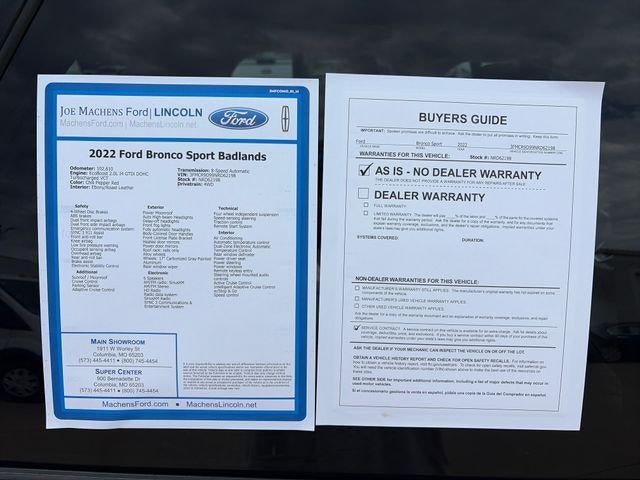 2022 Ford Bronco Sport Badlands 4x4