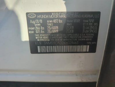 2019 Hyundai SANTA FE SEL Plus 2.4L Auto AWD