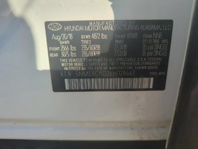 2019 Hyundai SANTA FE SEL Plus 2.4L Auto AWD
