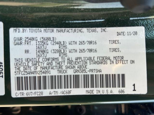 2021 Toyota Tacoma 4WD 4WD SR5 Double Cab 5' Bed V6 AT (GS)