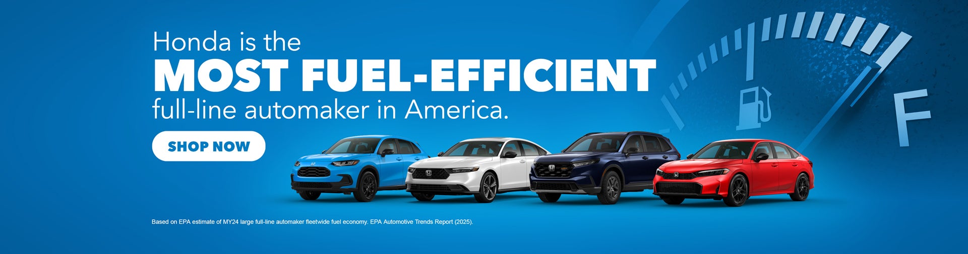 Honda is the most fuel efficient full-line automaker in amer