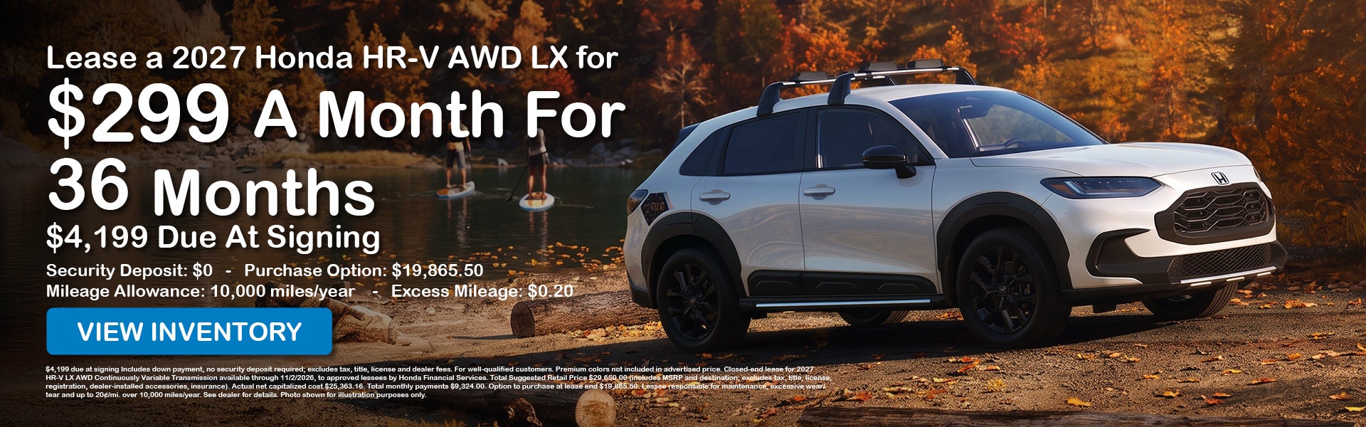 Lease a 2027 Honda HR-V AWD LX