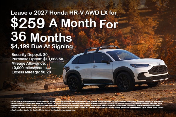 Lease a 2027 Honda HR-V AWD LX