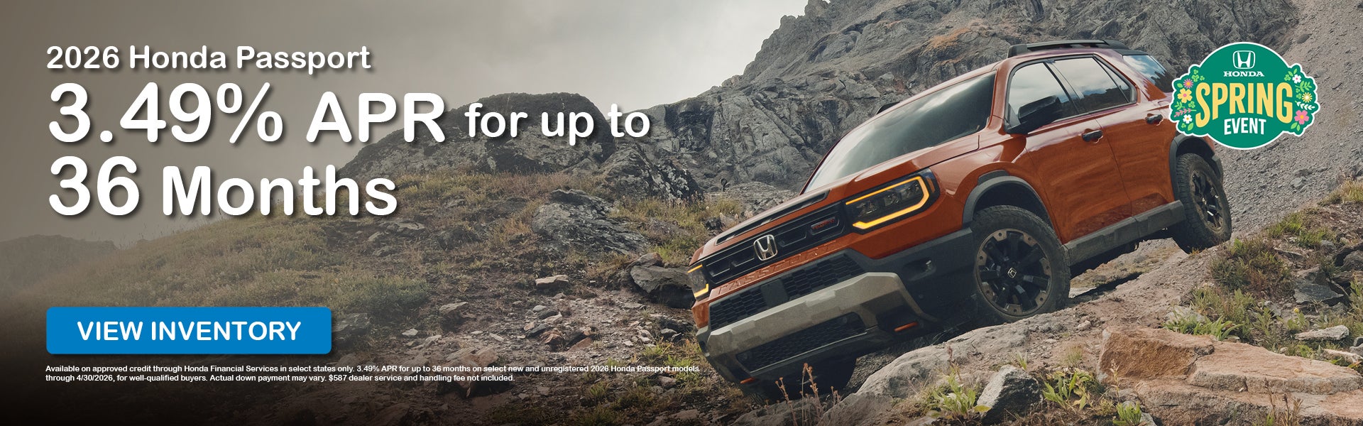 2026 Passport 3.49% for up to 60 months