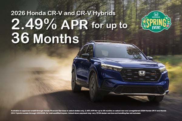 2026 CR-V and CR-V Hybrid 2.49% for up to 36 months