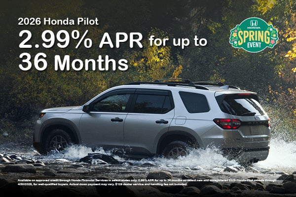 2026 Pilot 2.99% APR for up to 36 months