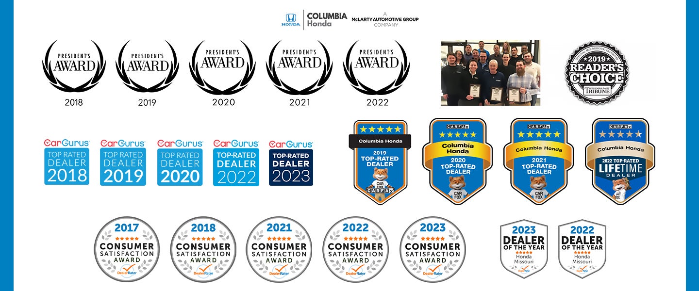 banner image of dealership rewards for Columbia Honda
