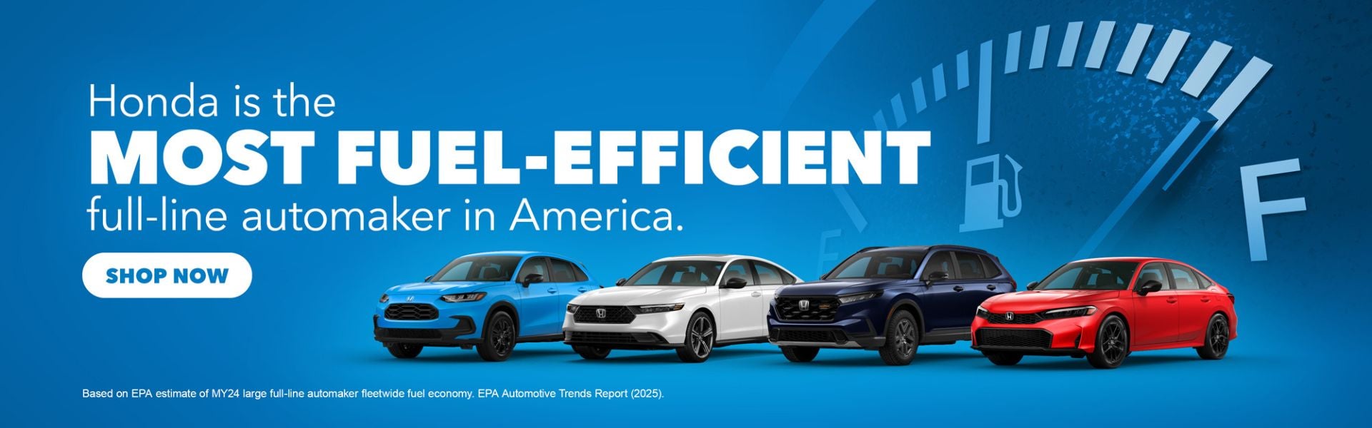 Honda is the most fuel efficient full-line automaker in amer